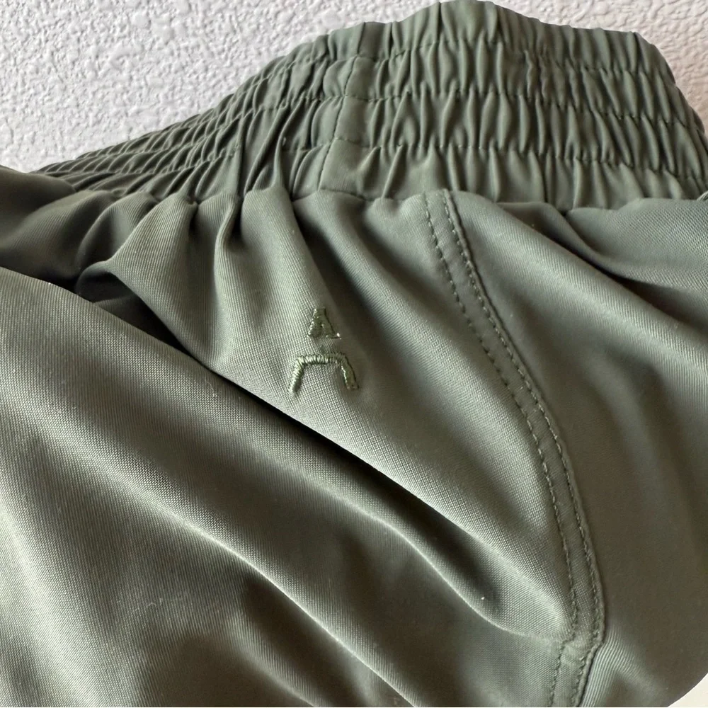 ADAY Pack It Up Pull On Technical Jogger Pant Green Casual Travel Women XS